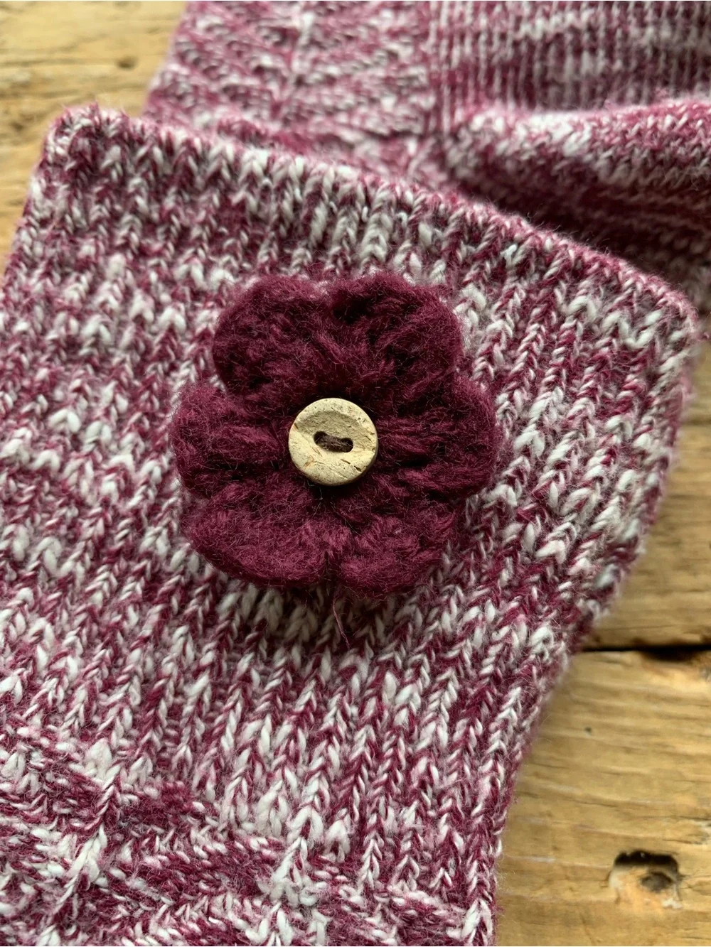 Free People Knee Height Marled Button Socks